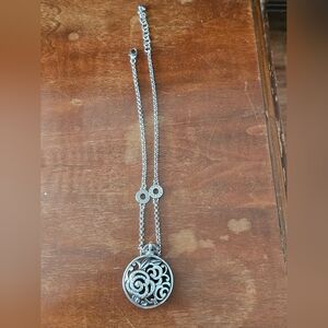 Brighton Silver Filigree Locket Necklace